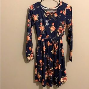 Navy floral dress
